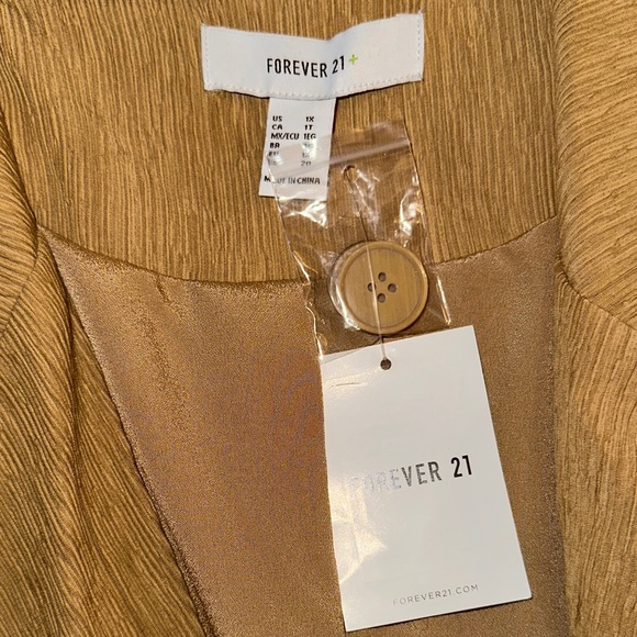 Forever 21 Women's Camel Double-Breasted Blazer - Picture 3 of 7